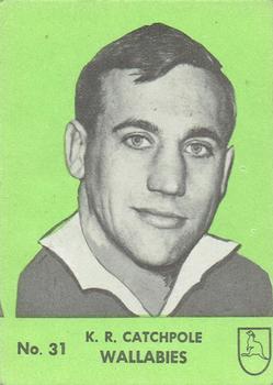 1968 Playtime Rugby Gum Famous Rugby Players - Green #31 Ken Catchpole Front